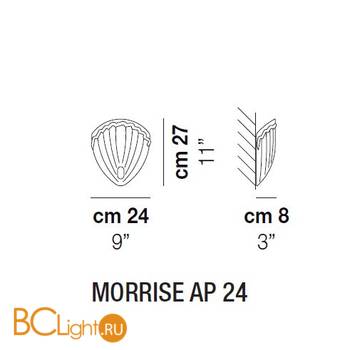 Настенный светильник Vistosi Morrise AP 24 E27 CR/GA BC - Схема