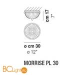 Потолочный светильник Vistosi Morrise PL 30 E27 CR/GA OR - Схема