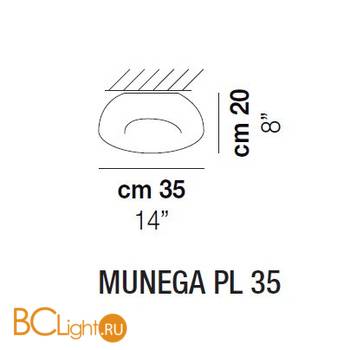 Потолочный светильник Vistosi Munega PL 35 E27 BC - Схема