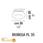 Потолочный светильник Vistosi Munega PL 35 E27 BC - Схема