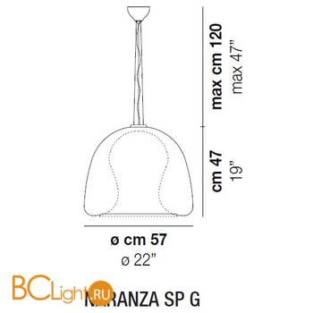 Подвесной светильник Vistosi Naranza SP G LED SE CR C - Схема