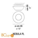 Потолочный светильник Vistosi Nebula PL E27 BC/CR BC - Схема