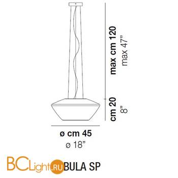 Подвесной светильник Vistosi Nebula SP E27 BC/CR BC - Схема