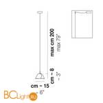 Подвесной светильник Vistosi Ninfea NINFE SP P BCLU CR G9 CE - Схема