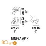 Настенно-потолочный светильник Vistosi Ninfea AP P ALO FU CR - Схема