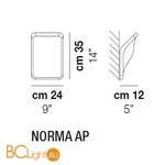 Настенный светильник Vistosi Norma AP ALO BC/PM NI - Схема