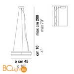 Подвесной светильник Vistosi Phoenix PHOEN SP FUTR NNS L32 08 CE - Схема
