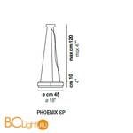 Подвесной светильник Vistosi Phoenix SP TR OR - Схема