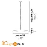 Подвесной светильник Vistosi Pod SP G ALO BC NI - Схема