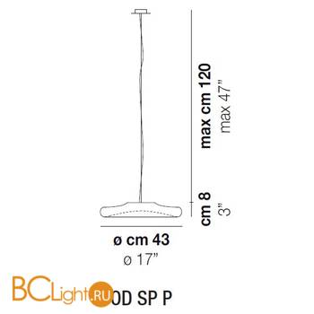 Подвесной светильник Vistosi Pod SP P ALO BC NI - Схема