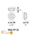Потолочный светильник Vistosi RIGA PP 30 CRGA OR 14E CE - Схема