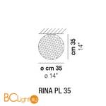 Потолочный светильник Vistosi RINA PL 35 BCMU NI E27 CE - Схема