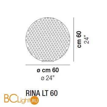 Напольный светильник Vistosi RINA LT 60 BCMU NI E27 CE - Схема