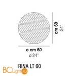 Напольный светильник Vistosi RINA LT 60 BCMU NI E27 CE - Схема