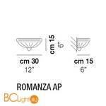 Настенный светильник Vistosi Romanza AP E27 CR/GA OR - Схема
