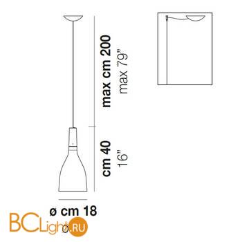 Подвесной светильник Vistosi Scintilla SCINT SP CRTR RA L32 11 CE - Схема