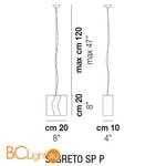 Подвесной светильник Vistosi Segreto SP P E27 TO/BC NI - Схема