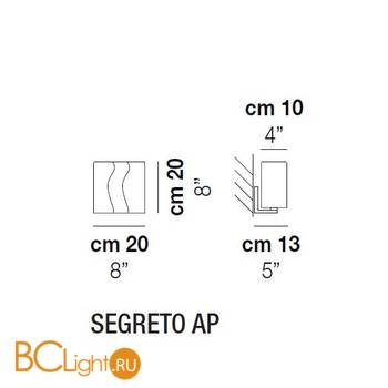 Настенный светильник Vistosi Segreto AP E27 CR/BC NI - Схема