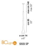 Подвесной светильник Vistosi Sissi SP ALO GR CR - Схема