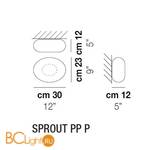 Настенный светильник Vistosi Sprout PP P ALO BC BC - Схема