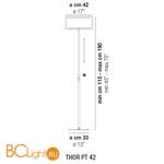 Торшер Vistosi Thor PT 42 E27 NE/TR NI - Схема