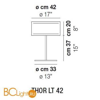Настольная лампа Vistosi Thor LT 42 E27 CR/SP NI - Схема