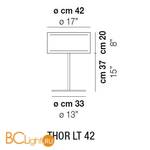 Настольная лампа Vistosi Thor LT 42 E27 CR/SP NI - Схема