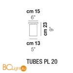 Потолочный светильник Vistosi TUBES PL 20 FUTR NO E27 CE - Схема