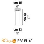 Потолочный светильник Vistosi TUBES PL 40 FUTR NO E27 CE - Схема