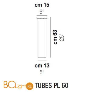 Потолочный светильник Vistosi TUBES PL 60 FUTR NO E27 CE - Схема