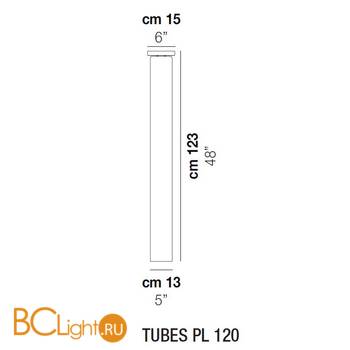 Потолочный светильник Vistosi TUBES PL 120 FUTR NO E27 CE - Схема