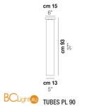 Потолочный светильник Vistosi TUBES PL 90 FUTR NO E27 CE - Схема