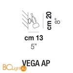 Бра Vistosi VEGA AP MC2 BC ALO CE - Схема