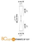 Подвесной светильник Vistosi WithWhite WITHW SP 18 P BCST BC E27 CE - Схема