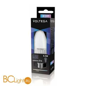 Лампа Voltega E14 LED 6.5W 2800K 600Lm VG1-C2E14warm6W-C 4688 - Фото 0