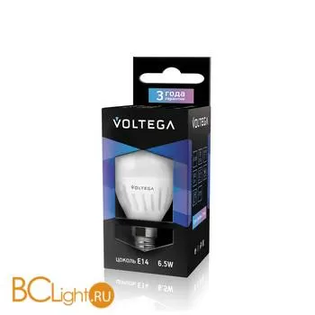 Лампа Voltega E14 LED 6.5W 2800K 600Lm VG1-G2E14warm6W-C 5721 - Фото 0