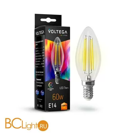 Лампа Voltega E14 LED 7W High CRI 540Lm 2800K VG10-C35E14warm7W-FHR 7152