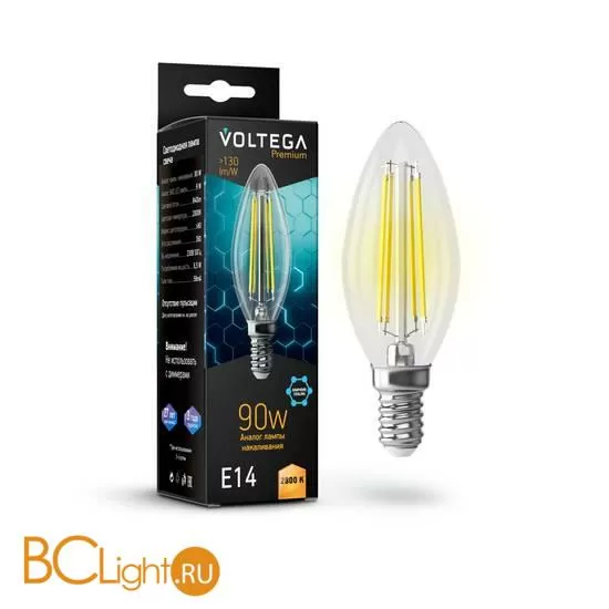 Лампа Voltega E14 LED 6.5W Graphene 840Lm 2800K VG10-C35E14warm9W-F 7134