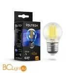 Лампа светодиодная E27 Globe dim 5W 3000K 400Lm Crystal Voltega 8466