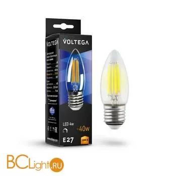 Лампа светодиодная E27 Candle dim 5W 3000K 400Lm Crystal Voltega 8462