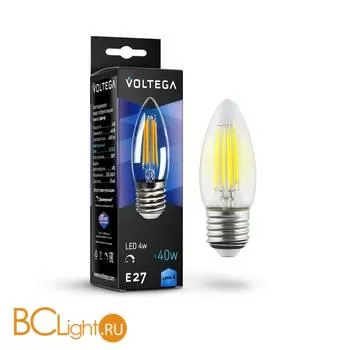 Лампа светодиодная E27 Candle dim 5W 4000K 400Lm Crystal Voltega 8463