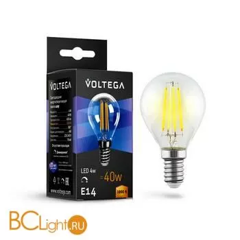 Лампа светодиодная E14 Globe dim 5W 3000K 400Lm Crystal Voltega 8464