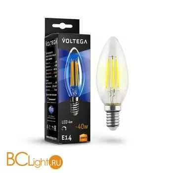 Лампа светодиодная E14 Candle dim 5W 3000K 400Lm Crystal Voltega 8460