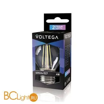 Лампа Voltega E27 LED 4W 2800K 400Lm VG1-G1E27warm4W-F 4680 - Фото 0