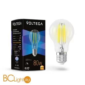 Светодиодная лампа Crystal A60 8W 3000K E27 DIM 340° Voltega General purpose bulb 7229