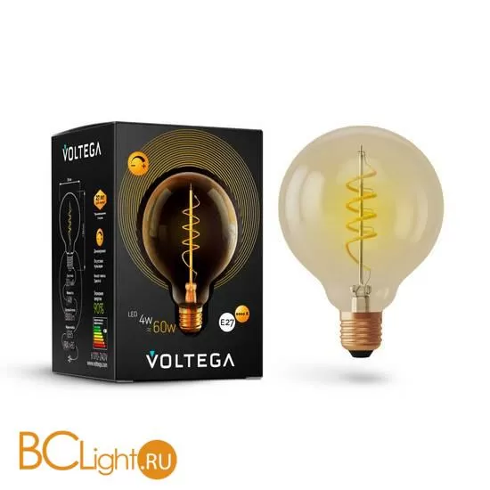 Лампа Voltega E27 LED 4W 300Lm 2800K VG10-G95GE27warm4W-FB 7076
