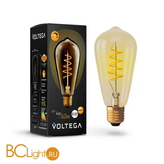 Лампа Voltega E27 LED 4W 300Lm 2000K VG10-ST64GE27warm4W-FB 7077