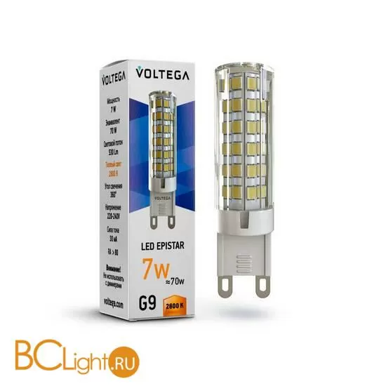 Лампа Voltega G9 LED 7W 530Lm 2800K VG9-K1G9warm7W 7036
