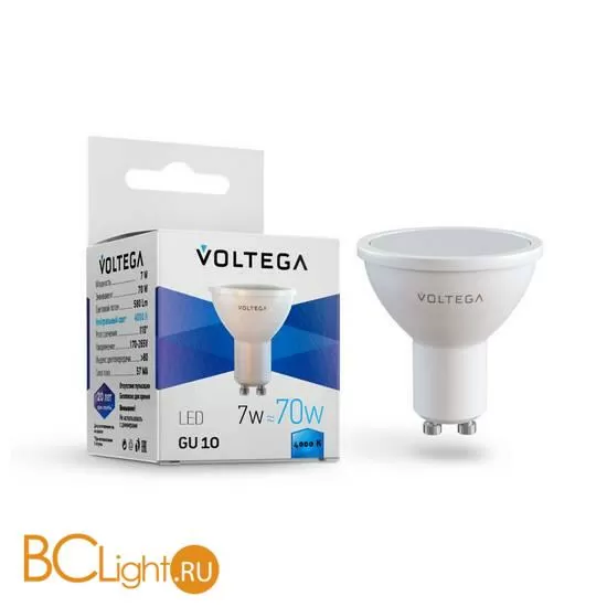 Лампа Voltega GU10 LED 7W 580Lm 4000K VG2-S2GU10cold7W 7057