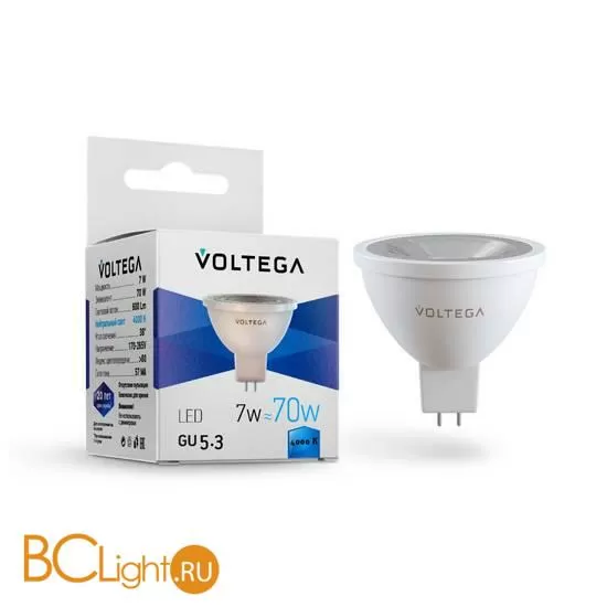 Лампа Voltega GU5.3 LED 7W 600Lm 4000K VG2-S1GU5.3cold7W 7063